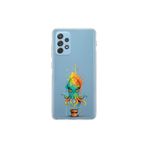 Samsung Galaxy A53 ile uyumlu Splash ahtapot tasarımlı şeffaf silikon kılıf