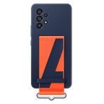 Samsung Galaxy A53 Kordonlu Silikon Kilif - Lacivert