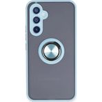 Samsung Galaxy A54 5G Kılıf Montreal Yüzüklü Silikon Kapak - Buz Mavi-(5796)