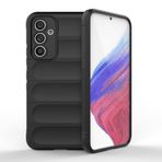 Samsung Galaxy A54 İle Uyumlu Kılıf Esnek TPU Oyuklu Arka Yüzey Tasarımlı Etnik Silikon Kapak 32595 Siyah