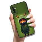 Samsung Galaxy A55 5G için Cep Telefonu Kılıfı Silikon Desen Desen Kız Erkek için Kılıf Yumuşak TPU Kılıf Çanta Cover Bumper Koruyucu Kılıf - Elbise Tilki