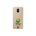 Samsung Galaxy A6 (2018) ile uyumlu Splash ahtapot Tasarımlı Slimfit şeffaf silikon kılıf