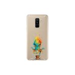 Samsung Galaxy A6 Plus (2018) ile uyumlu Splash ahtapot Tasarımlı Slimfit şeffaf silikon kılıf