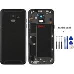 Samsung Galaxy A6 - Sm-A600f Full Kasa Arka Kapak Takim Sıyah - Tamır Setı