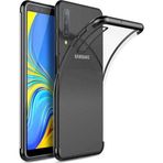 Samsung Galaxy A7 2018 Glitter Siyah Uyumlu Silikon Kılıf
