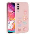 Samsung Galaxy A70 İle Uyumlu Kılıf Kabartma Figürlü Parlak Toys Silikon Kapak 30180 Pembe