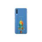 Samsung Galaxy A70 ile uyumlu Splash ahtapot tasarımlı şeffaf silikon kılıf