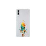 Samsung Galaxy A70 ile uyumlu Splash ahtapot Tasarımlı Slimfit şeffaf silikon kılıf