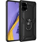 Samsung Galaxy A71 (A715F) Yüzüklü Tank Kılıf Siyah