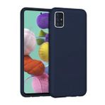 Samsung Galaxy A71 İçi Kadife Silikon Kılıf Lacivert