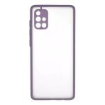 Samsung Galaxy A71 Kılıf Montreal Silikon Kapak - Mor-(5796)