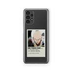 Samsung Galaxy A72 ile Uyumlu One Punch Man Minimalist Poster Tasarım Baskılı Şeffaf Kılıf