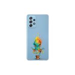 Samsung Galaxy A72 ile uyumlu Splash ahtapot Tasarımlı Slimfit şeffaf silikon kılıf