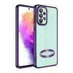 Samsung Galaxy A72 Kılıf Hole Lazer Silikon Kapak Mor