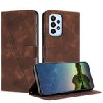 Samsung Galaxy A73 5G için Mo-Beauty Telefon Kılıfı, PU Deri Cüzdan Çevirmeli Kılıf Manyetik Stand Fonksiyon Kart Yuvası Koruyucu Kılıf Samsung A73 5G için - Kahverengi