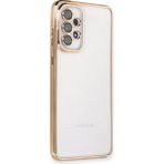 Samsung Galaxy A73 5g Kılıf Lensli Silikon - Gold - 1 - Renkli