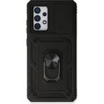 Samsung Galaxy A73 5g Kılıf Pars Lens Yüzüklü Silikon - Siyah - 1 - Renkli
