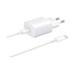Samsung Galaxy A73 Fast Charging 25W Type-C Çıkışlı Kablolu Beyaz Şarj Aleti