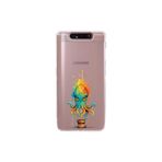 Samsung Galaxy A80 ile uyumlu Splash ahtapot tasarımlı şeffaf silikon kılıf