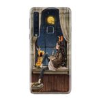 Samsung Galaxy A9 2018 ile Uyumlu Kılıf Desenli Silikon Güzel ile Uyumlu Kılıf Ananas Camera Glass 1358