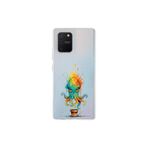Samsung Galaxy A91 ile uyumlu Splash ahtapot Tasarımlı Slimfit şeffaf silikon kılıf