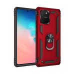 Samsung Galaxy A91 / S10 Lite Kılıf Sofya Yüzüklü Silikon Kapak - Kırmızı-(5796)