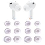Samsung Galaxy Buds 3 Pro Aksesuarları için Yedek Silikon Kulaklık Ucu Seti Kulaklık Kulak Uçları, 6 Çift (3 Boyut S/M/L) (Beyaz)