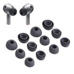 Samsung Galaxy Buds 3 Pro Aksesuarları için Yedek Silikon Kulaklık Ucu Seti Kulaklık Kulak Uçları, 6 Çift (3 Boyut S/M/L) (Gri)