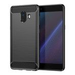 Samsung Galaxy C10 için Kılıf, Temel Kılıf, Esnek Basma düğmesi/360°Tam Koruma, Anti-fingerpirnts-Siyah