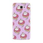 Samsung Galaxy C7 ile Uyumlu Kılıf Desenli Silikon Güzel ile Uyumlu Kılıf Unicorn Donut 1417