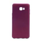 Samsung Galaxy C9 Pro Kılıf Soft ve Pürüzsüz Yüzey Ipeksi Silikon Kapak Hopy - Mürdüm