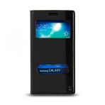 Samsung Galaxy E7 (E700) Gizli Miknatisli Pencereli Magnum Kilif Siyah