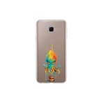 Samsung Galaxy J4 Core ile uyumlu Splash ahtapot Tasarımlı Slimfit şeffaf silikon kılıf