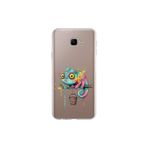 Samsung Galaxy J4 Core ile Uyumlu Splash Bukalemun Tasarımlı Slimfit Şeffaf Silikon Kılıf