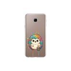 Samsung Galaxy J4 Core ile Uyumlu Splash Kirpi Tasarımlı Slimfit Şeffaf Silikon Kılıf