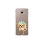 Samsung Galaxy J4 Core ile Uyumlu Splash Köpek Tasarımlı Slimfit Şeffaf Silikon Kılıf