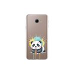 Samsung Galaxy J4 Core ile Uyumlu Splash Panda Tasarımlı Slimfit Şeffaf Silikon Kılıf