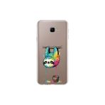 Samsung Galaxy J4 Core ile Uyumlu Splash Tembel Hayvan Tasarımlı Slimfit Şeffaf Silikon Kılıf
