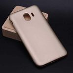 Samsung Galaxy J4 ile uyumlu Kılıf Soft Mat Premier Case Gold