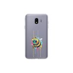 Samsung Galaxy J4 ile uyumlu Splash arı Tasarımlı Slimfit şeffaf silikon kılıf