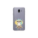 Samsung Galaxy J4 ile Uyumlu Splash Mirket Tasarımlı Slimfit Şeffaf Silikon Kılıf