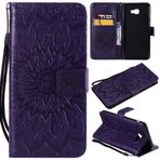 Samsung Galaxy J4 Plus 2018 Kılıf, SATURCASE Güneş Çiçeği PU Deri, Manyetik Cüzdan [Kart Yuvaları] Kayış Desteği Kılıf Kılıf Samsung Galaxy J4 Plus 2018 için (mor)