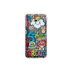 Samsung Galaxy J4+ Plus ile Uyumlu Grafiti Create Art Tasarımlı Şeffaf Silikon Kılıf