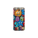 Samsung Galaxy J4+ Plus ile Uyumlu Grafiti Dream Street Tasarımlı Şeffaf Silikon Kılıf