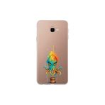 Samsung Galaxy J4+ Plus ile uyumlu Splash ahtapot Tasarımlı Slimfit şeffaf silikon kılıf