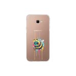 Samsung Galaxy J4+ Plus ile uyumlu Splash arı tasarımlı şeffaf silikon kılıf