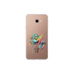 Samsung Galaxy J4+ Plus ile Uyumlu Splash Bukalemun Tasarımlı Slimfit Şeffaf Silikon Kılıf