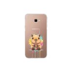 Samsung Galaxy J4+ Plus ile Uyumlu Splash Kapibara Tasarımlı Şeffaf Silikon Kılıf