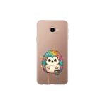 Samsung Galaxy J4+ Plus ile Uyumlu Splash Kirpi Tasarımlı Slimfit Şeffaf Silikon Kılıf