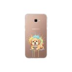 Samsung Galaxy J4+ Plus ile Uyumlu Splash Köpek Tasarımlı Şeffaf Silikon Kılıf